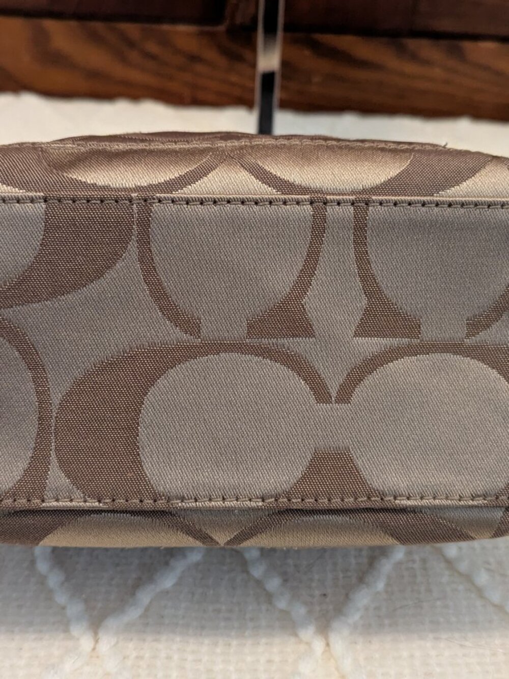 Alex Signature Sateen Top Handle Pouch Bag - Picture 7 of 13